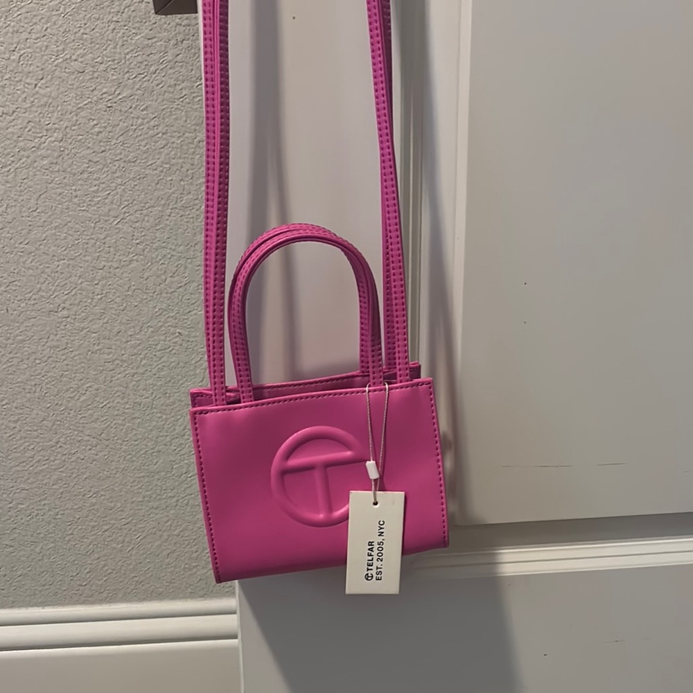 Telfar Pink Mini Bag with Structured Design